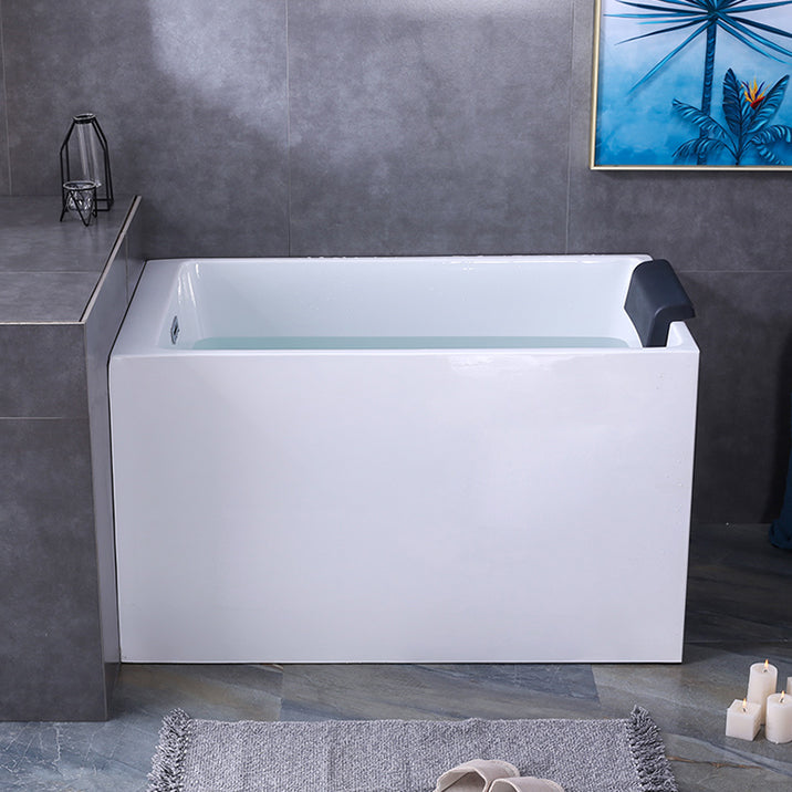 Back to Wall Soaking Tub Rectangular Antique Finish Modern Bath Tub (Board not Included)