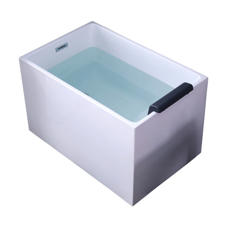 Back to Wall Soaking Tub Rectangular Antique Finish Modern Bath Tub (Board not Included)