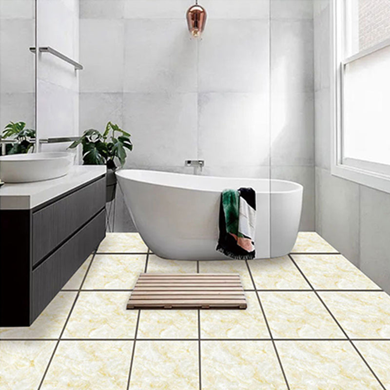 Modern Tile Flooring PVC Peel and Stick Marble Look Mildew Resistant Vinyl Tile