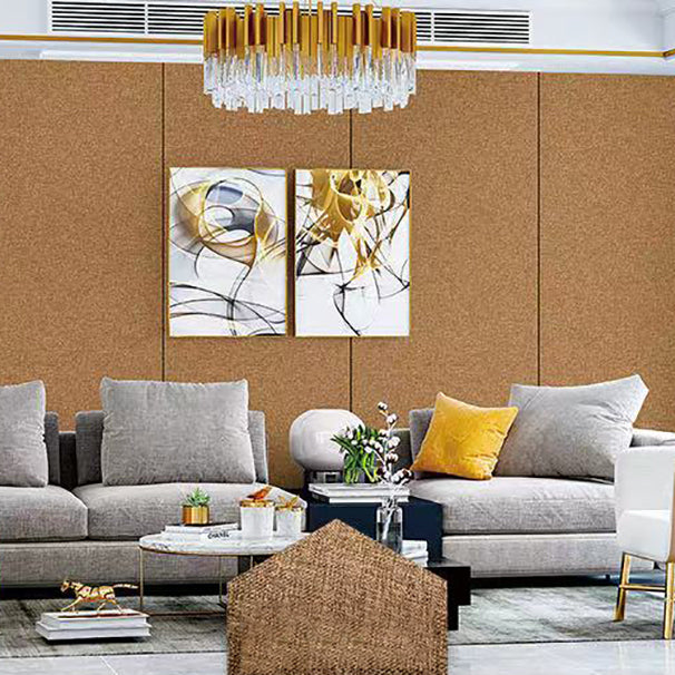 Modern Style Linen Wall Panel Living Room Peel and Stick Wall Paneling