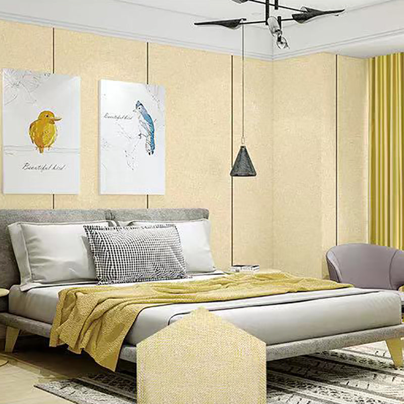 Modern Style Linen Wall Panel Living Room Peel and Stick Wall Paneling