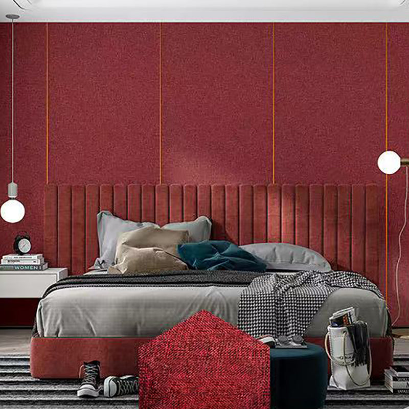 Modern Style Linen Wall Panel Living Room Peel and Stick Wall Paneling