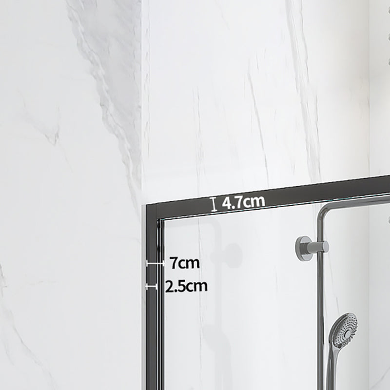 Transparent Scratch Resistant Shower Doors Double Sliding Shower Bath Door