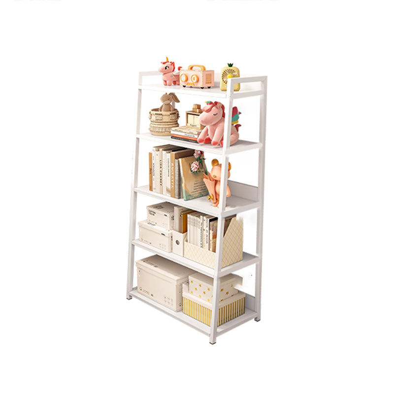 Contemporary Open Back Bookshelf Metal Book Organizer with Storage Space