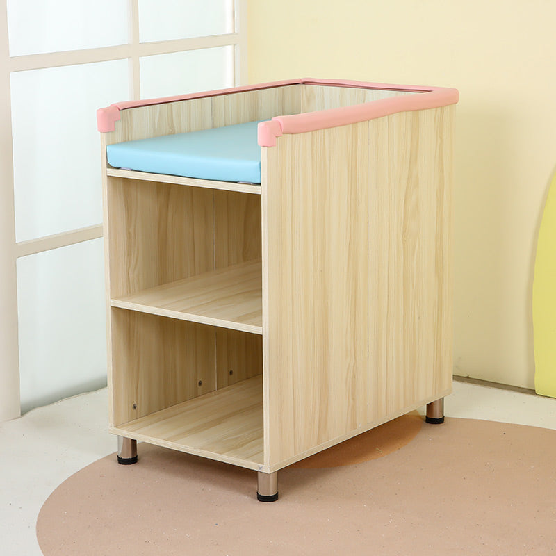 Modern Wooden Changing Table Dresser with Storage, Flat Top 2-in-1 Changing Table