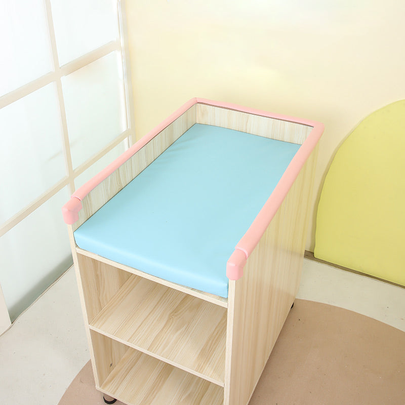 Modern Wooden Changing Table Dresser with Storage, Flat Top 2-in-1 Changing Table