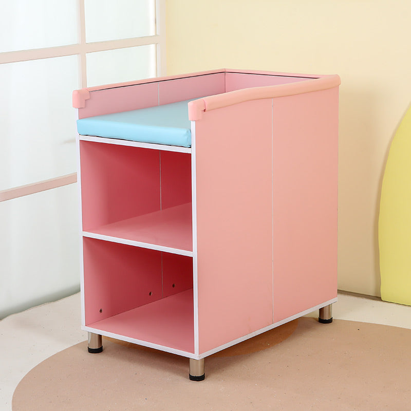 Modern Wooden Changing Table Dresser with Storage, Flat Top 2-in-1 Changing Table