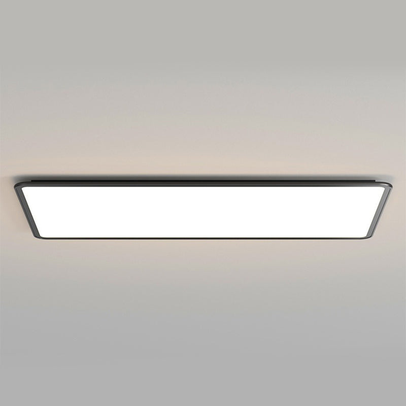 Metal Rectangle Flush Mount Light Fixture Modern 1 Light Flush Mount