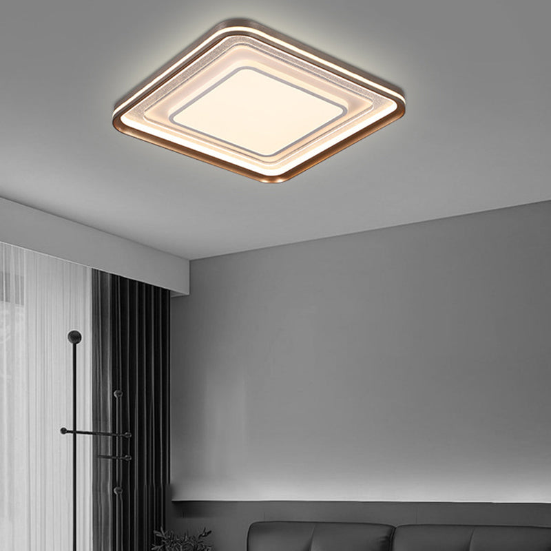 Modern Geometric Flush Mount Metal 1 Light Ceiling Light for Living Room