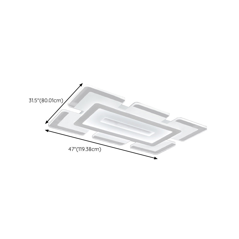 Acrylic Geometric Flush Mount Modern Flush Light for Living Room