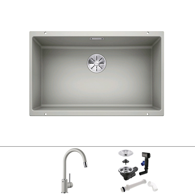 Single Basin Kitchen Sink Quartz Kitchen Sink with Drain Strainer Kit