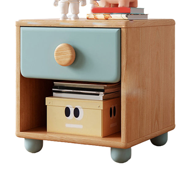 Modern Kids Bedside Table Solid Wood Kids Nightstand with Drawers