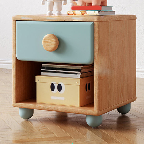 Modern Kids Bedside Table Solid Wood Kids Nightstand with Drawers