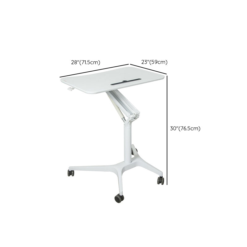 Modern Style Task Desk Rectangular Shape Writing Desk with Wheels