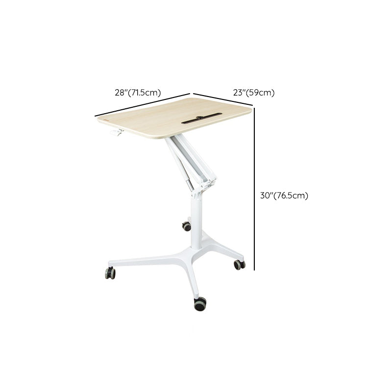 Modern Style Task Desk Rectangular Shape Writing Desk with Wheels