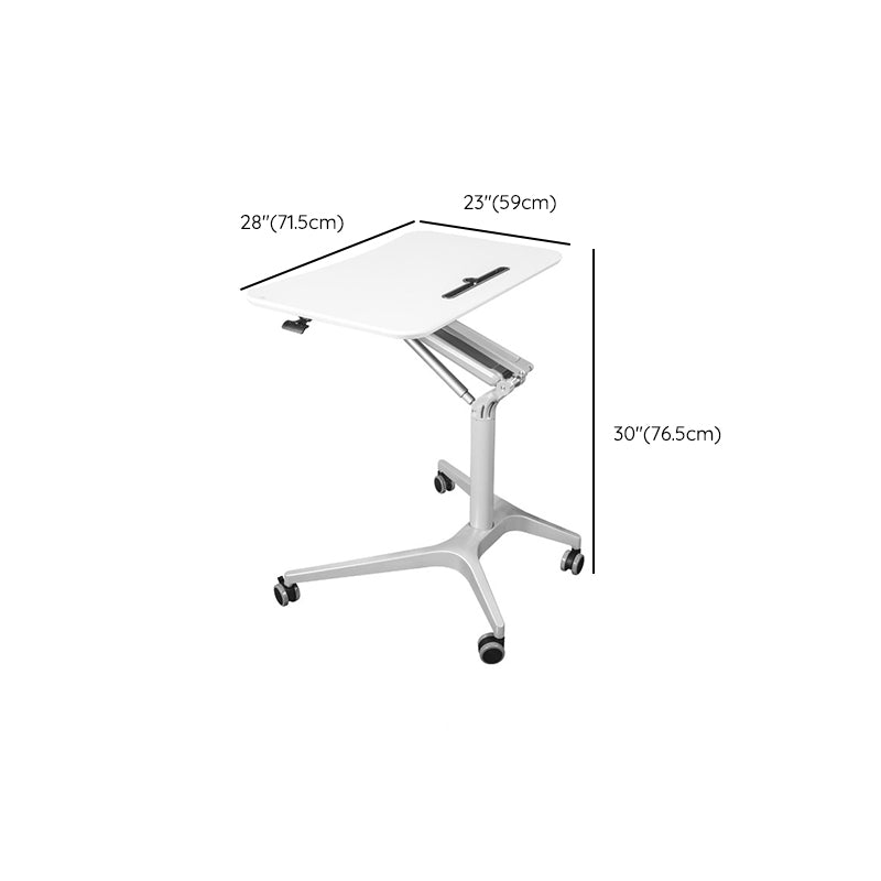 Modern Style Task Desk Rectangular Shape Writing Desk with Wheels