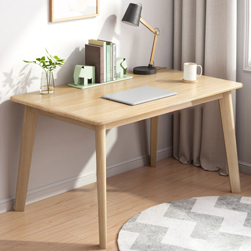 Contemporary Wooden Writing Desk Parsons Base Home Office Desk