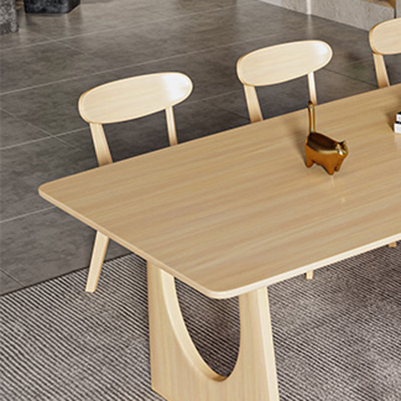 Rectangular Shaped Office Conference Table Wooden Task Desk in Natural