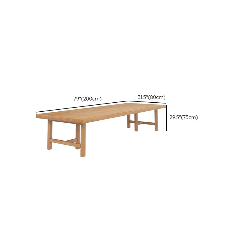 Modern Style Solid Wood Task Desk Rectangular Shape Office Desk with 6 Legs