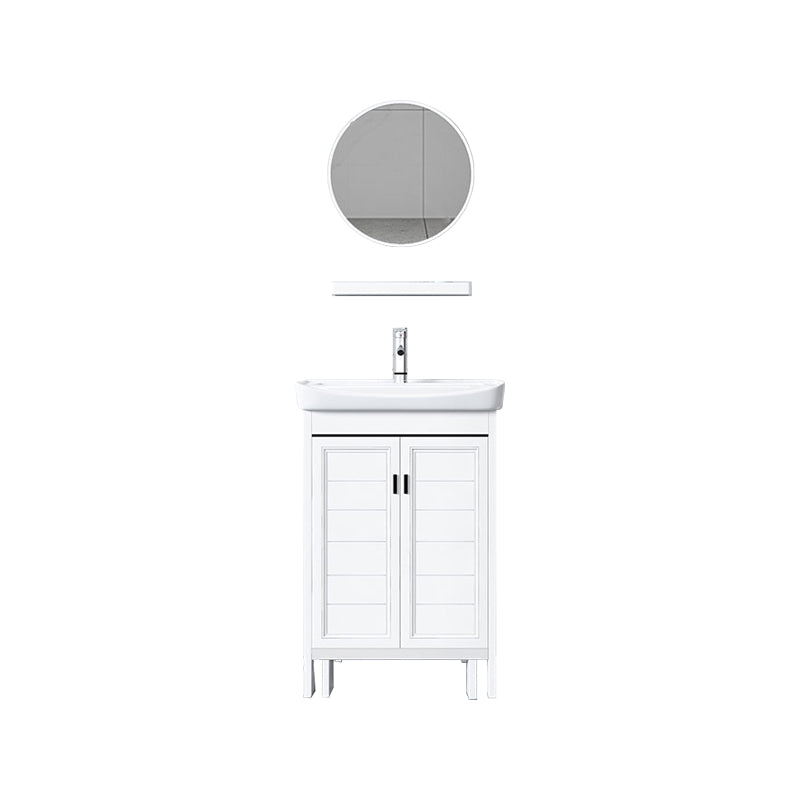 Metal Glam Bathroom Vanity Set Freestanding Single-Sink Bathroom Vanity