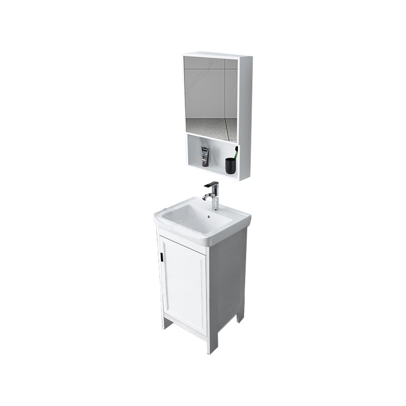 Metal Glam Bathroom Vanity Set Freestanding Single-Sink Bathroom Vanity