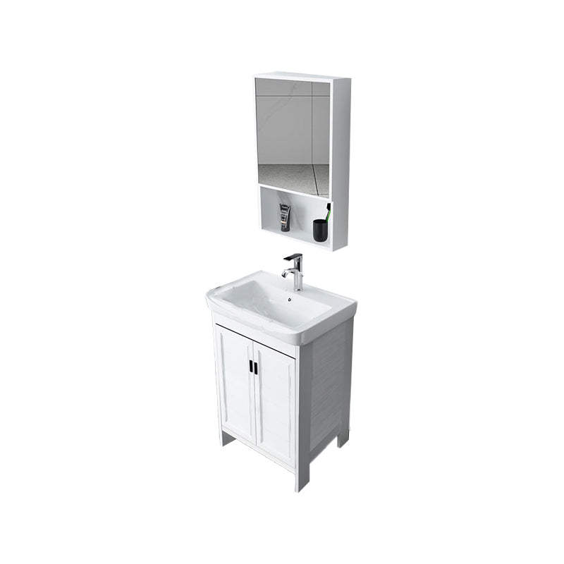 Metal Glam Bathroom Vanity Set Freestanding Single-Sink Bathroom Vanity