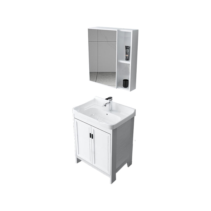 Metal Glam Bathroom Vanity Set Freestanding Single-Sink Bathroom Vanity