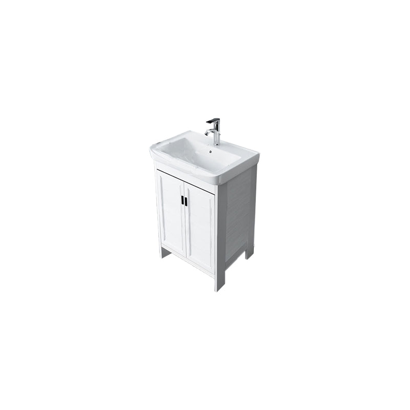 Metal Glam Bathroom Vanity Set Freestanding Single-Sink Bathroom Vanity