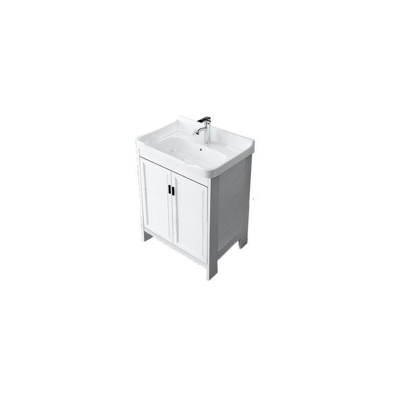 Metal Glam Bathroom Vanity Set Freestanding Single-Sink Bathroom Vanity