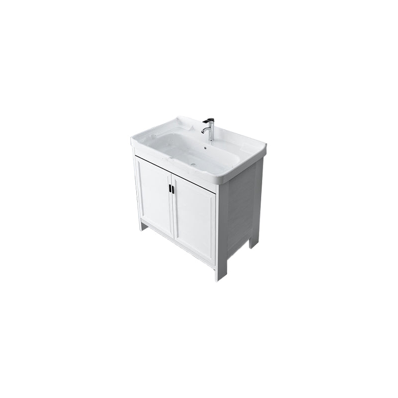 Metal Glam Bathroom Vanity Set Freestanding Single-Sink Bathroom Vanity