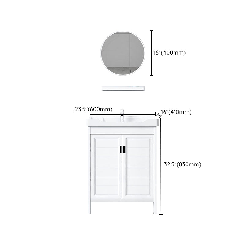 Metal Glam Bathroom Vanity Set Freestanding Single-Sink Bathroom Vanity