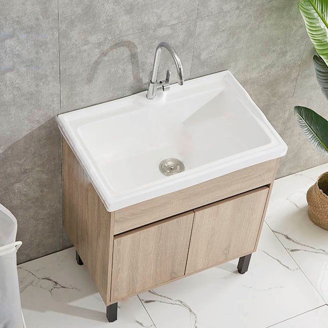 Modern Wood Bathroom Vanity Set Freestanding Single-Sink Bath Vanity