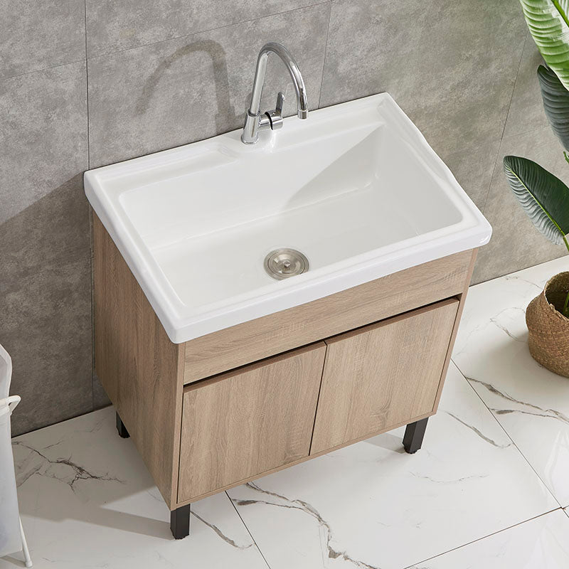 Modern Wood Bathroom Vanity Set Freestanding Single-Sink Bath Vanity