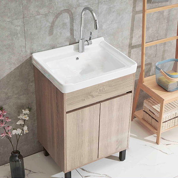 Modern Wood Bathroom Vanity Set Freestanding Single-Sink Bath Vanity