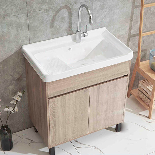 Modern Wood Bathroom Vanity Set Freestanding Single-Sink Bath Vanity