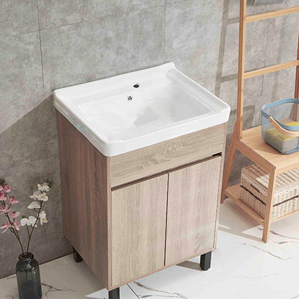 Modern Wood Bathroom Vanity Set Freestanding Single-Sink Bath Vanity