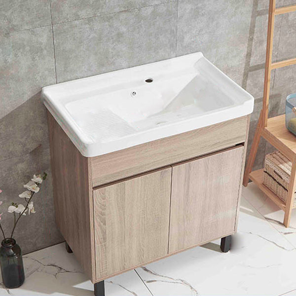 Modern Wood Bathroom Vanity Set Freestanding Single-Sink Bath Vanity