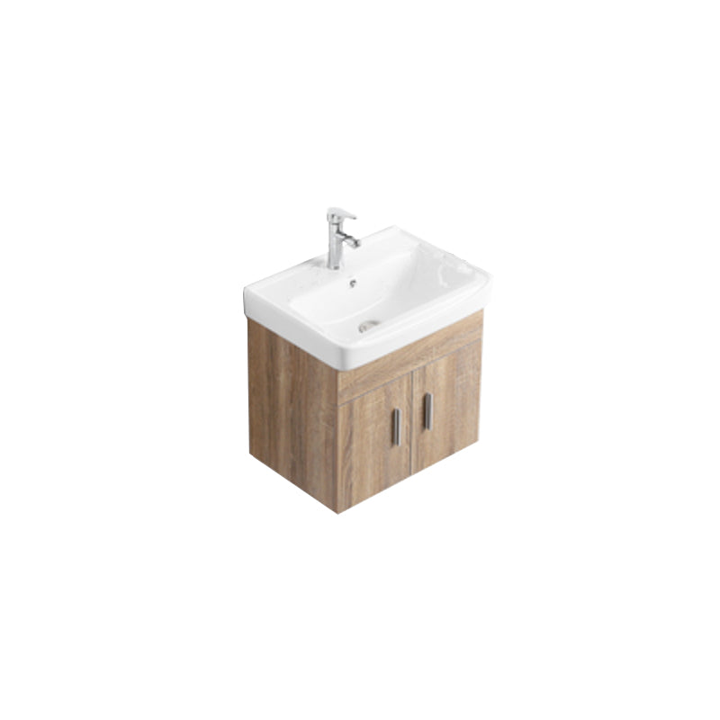 Rectangular Single Sink Vanity Mid-Century Modern Wall Mount Vanity Set