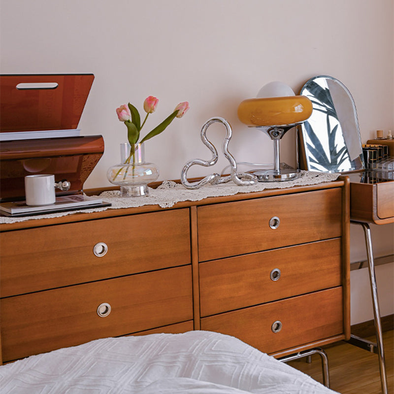 Mid-Century Modern Rectangle Accent Chest Solid Wood Accent Chest