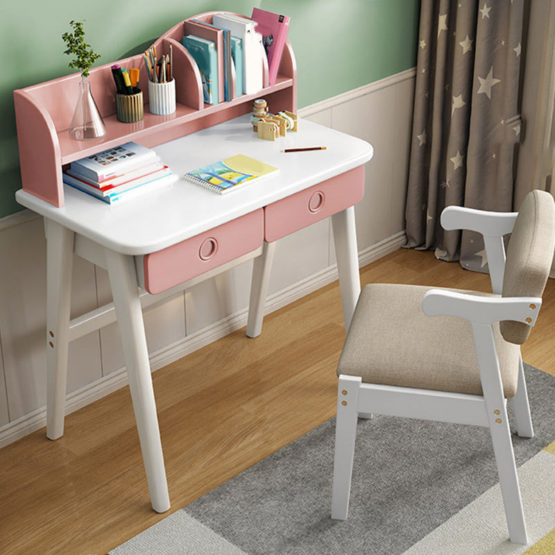 Home Kids Desk 11.7" W Solid Wood Writing Desk with Storage Drawer