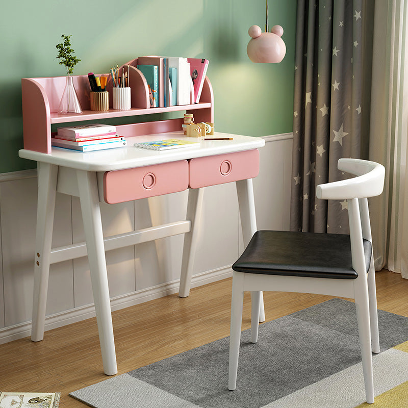 Home Kids Desk 11.7" W Solid Wood Writing Desk with Storage Drawer