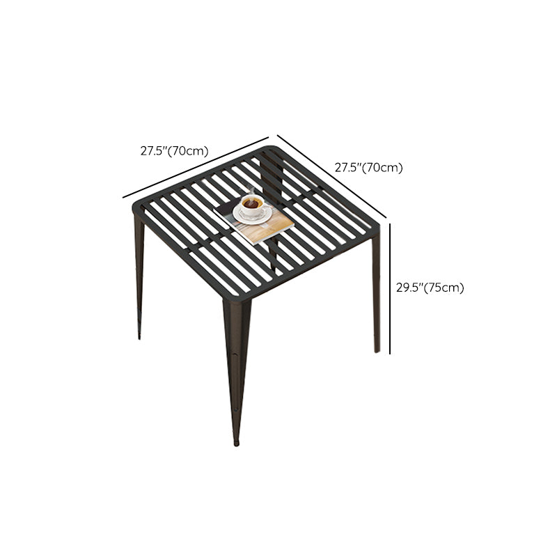 Modern Style Bistro Table Set 1/2/5/7 Pcs Metal Bistro Table and Stacking Chairs