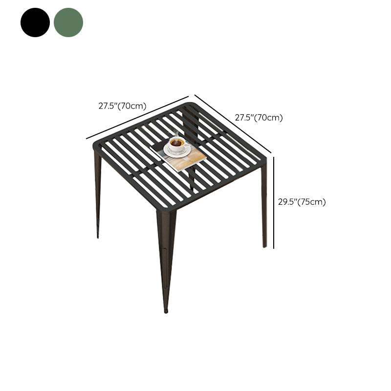 Modern Style Bistro Table Set 1/2/5/7 Pcs Metal Bistro Table and Stacking Chairs