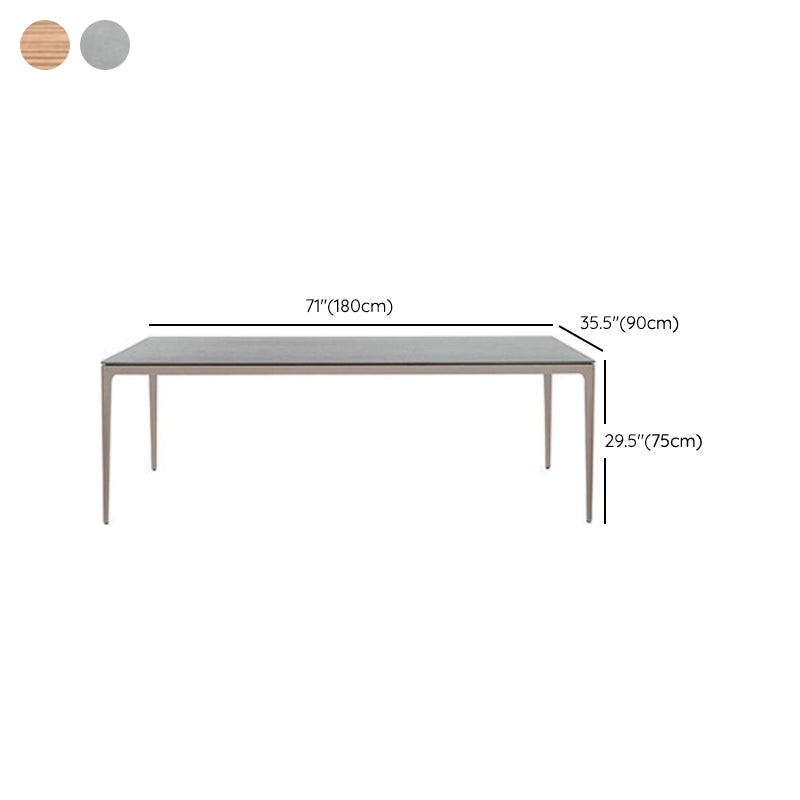 Modern Aluminium Courtyard Table Waterproof Geometric Outdoor Table