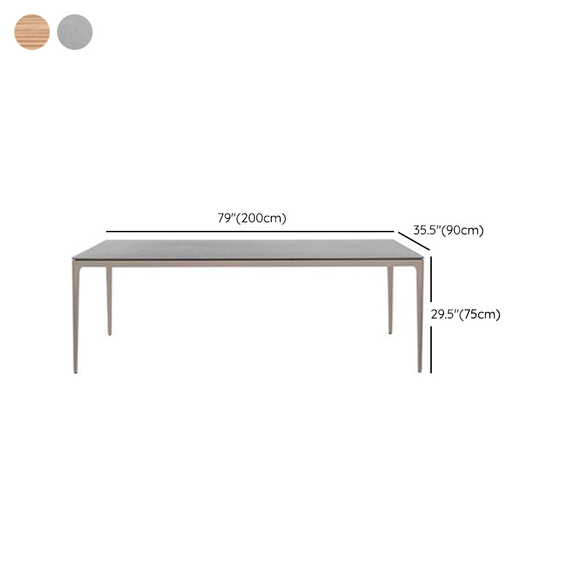 Modern Aluminium Courtyard Table Waterproof Geometric Outdoor Table