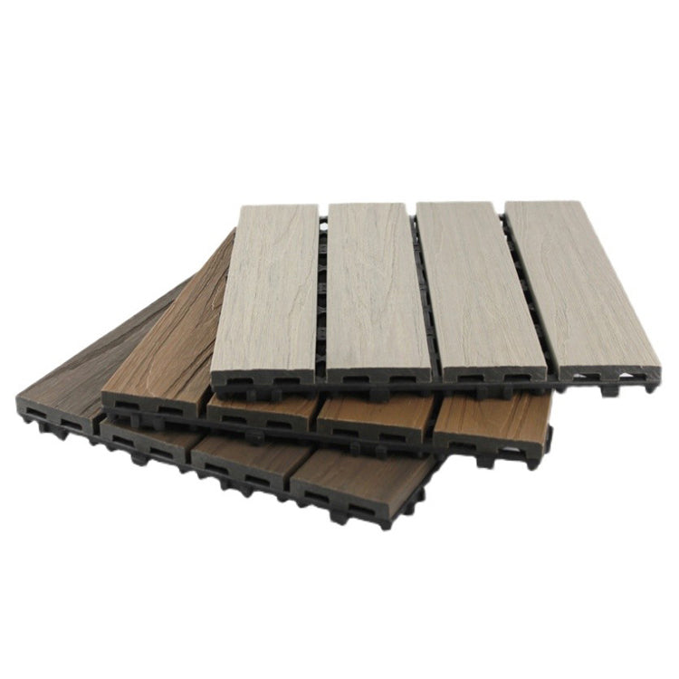 Deck Plank Interlocking Manufactured Wood Flooring Tiles Outdoor Flooring