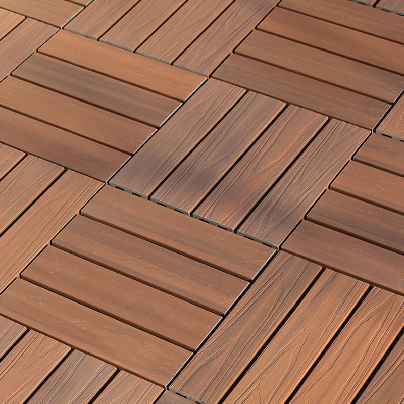 Deck Plank Interlocking Manufactured Wood Flooring Tiles Outdoor Flooring