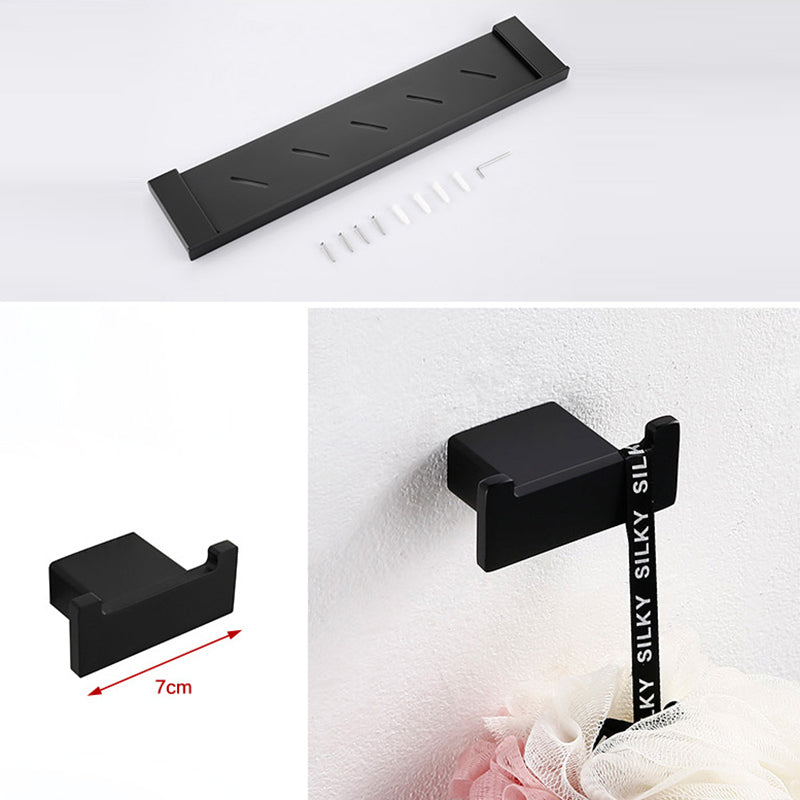 Traditional Bathroom Accessories Hardware Set in Black Metal