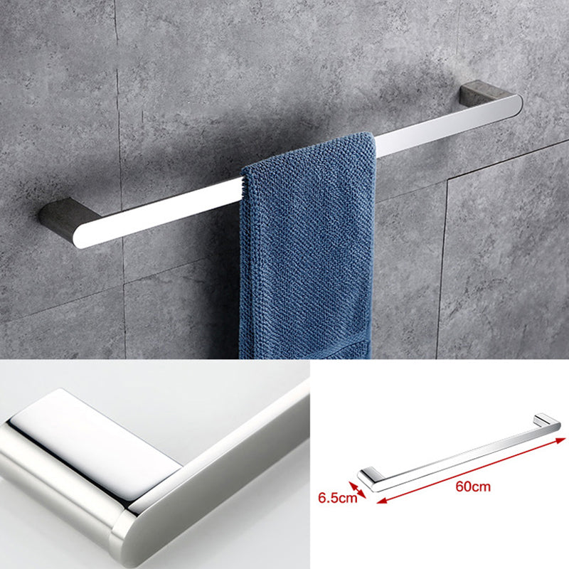 Contemporary Bathroom Accessories Hardware Set in Silver with Soap Dish