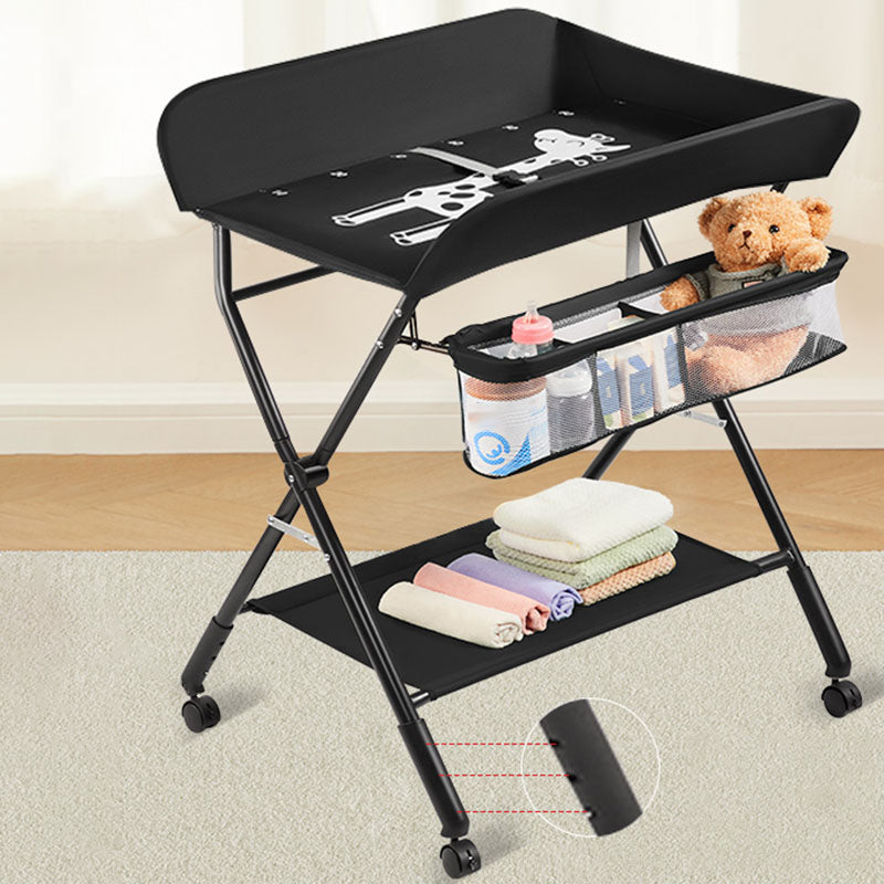 Modern Metal  Changing Table Safety Rails Baby Changing Table With Shelf